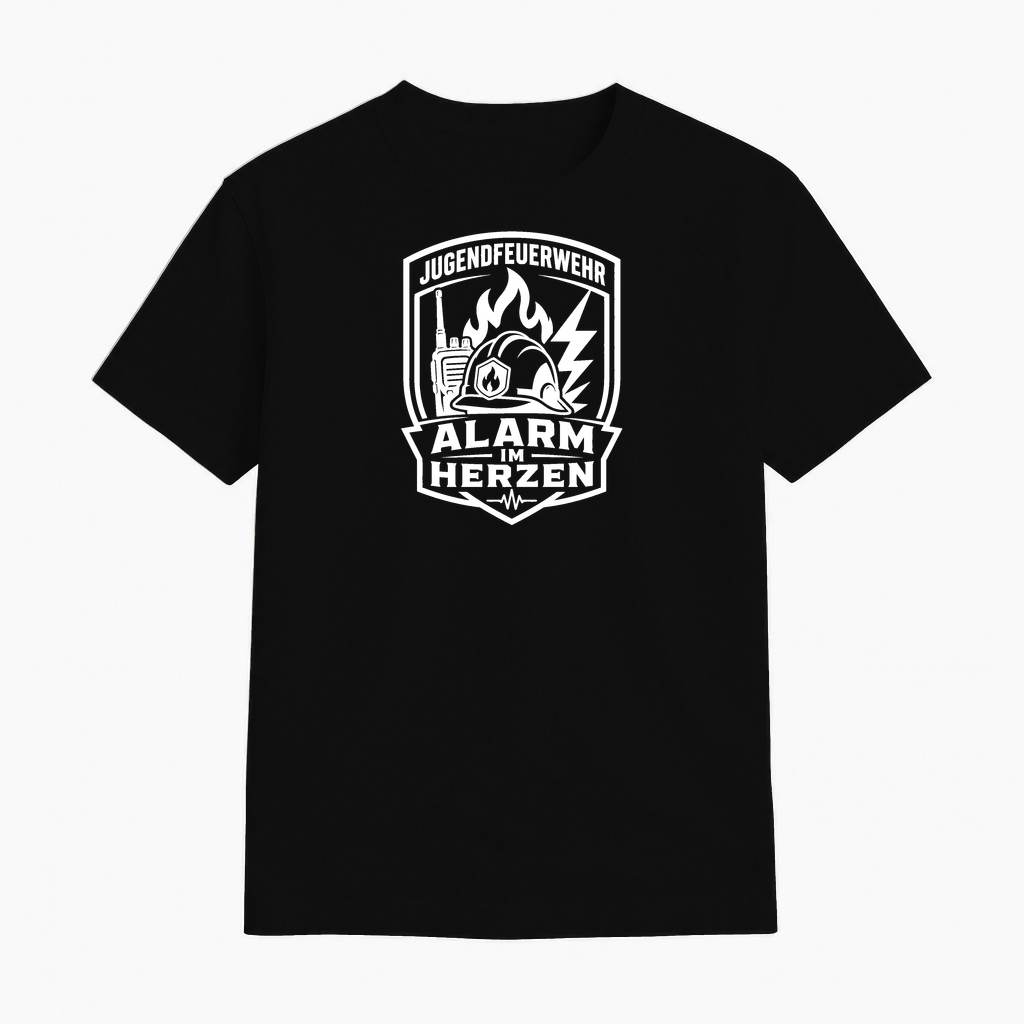 T-Shirt "Alarm im Herzen" Jugendfeuerwehr Shirt by Marketing-MV.com