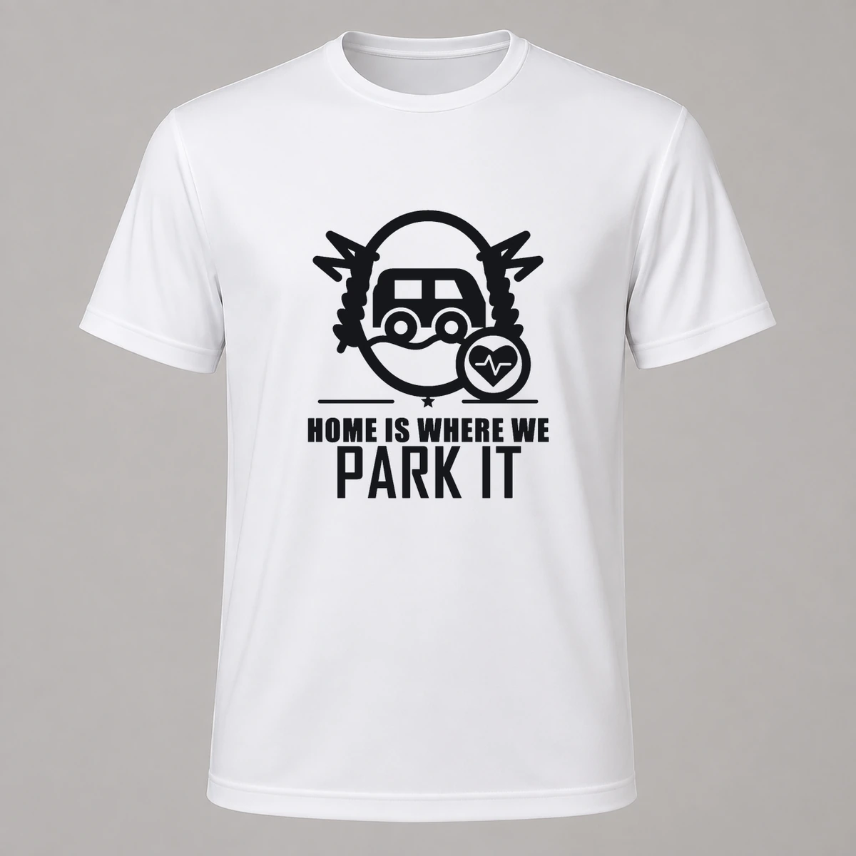 Home is where we park it T-Shirt Flexdruck | Marketing-MV