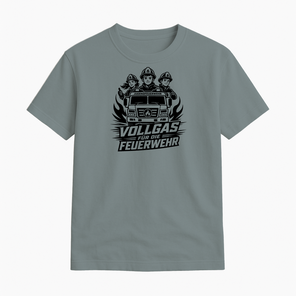 T-Shirt "Vollgas für die Feuerwehr" Jugendfeuerwehr Shirt by Marketing-MV.com