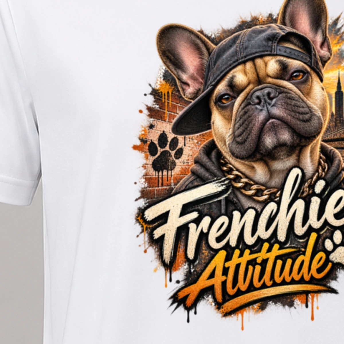 Frenchie Attitude T-Shirt Sublimation | Marketing-MV
