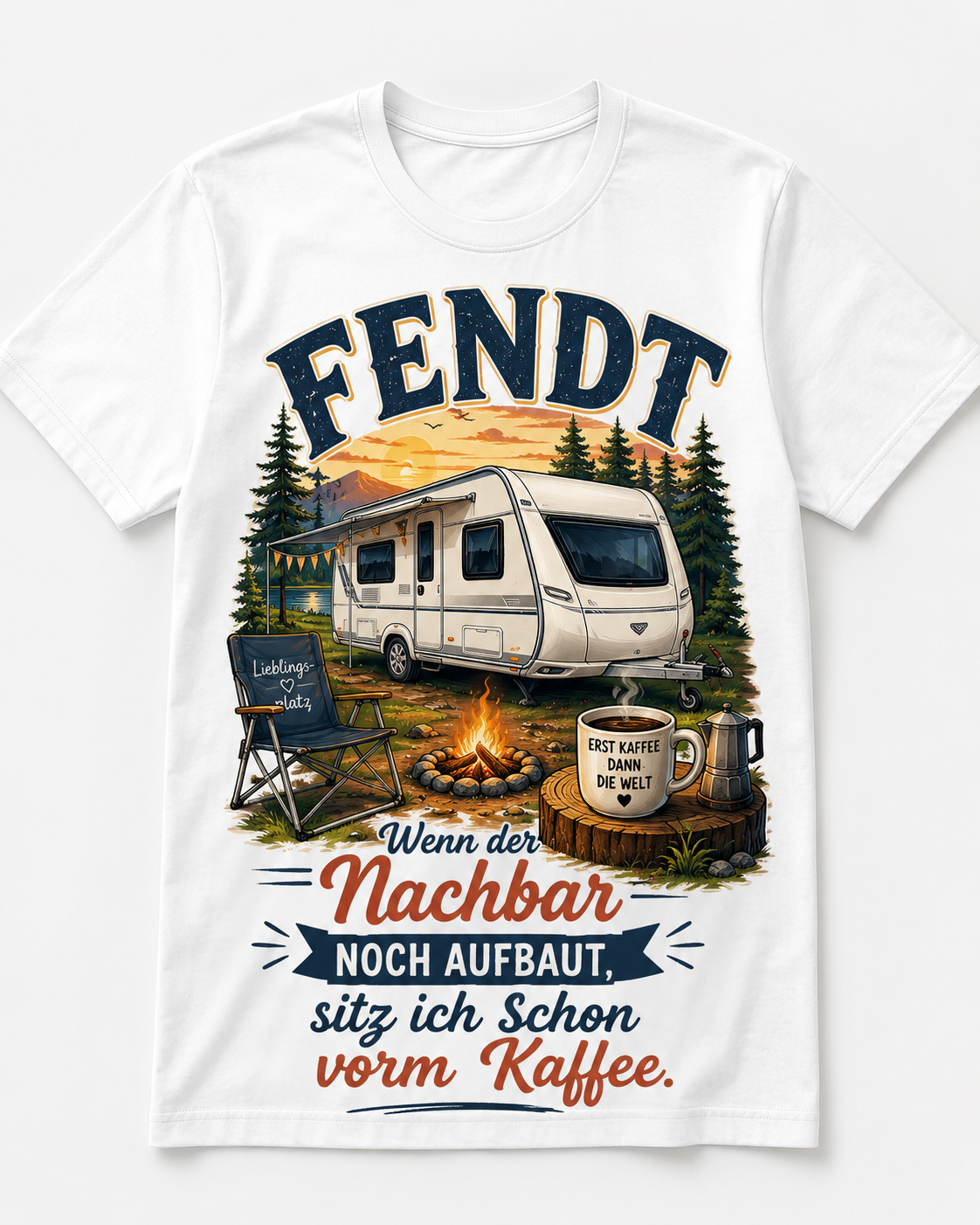 Fendt Nachbar baut noch auf – Camper T-Shirt