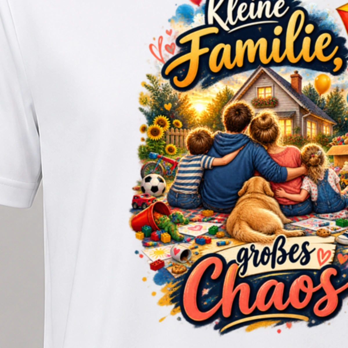 Kleine Familie grosses Chaos T-Shirt Sublimation | Marketing-MV