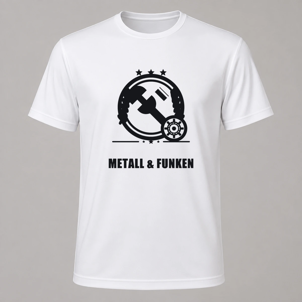 Metall und Funken T-Shirt Flexdruck | Marketing-MV