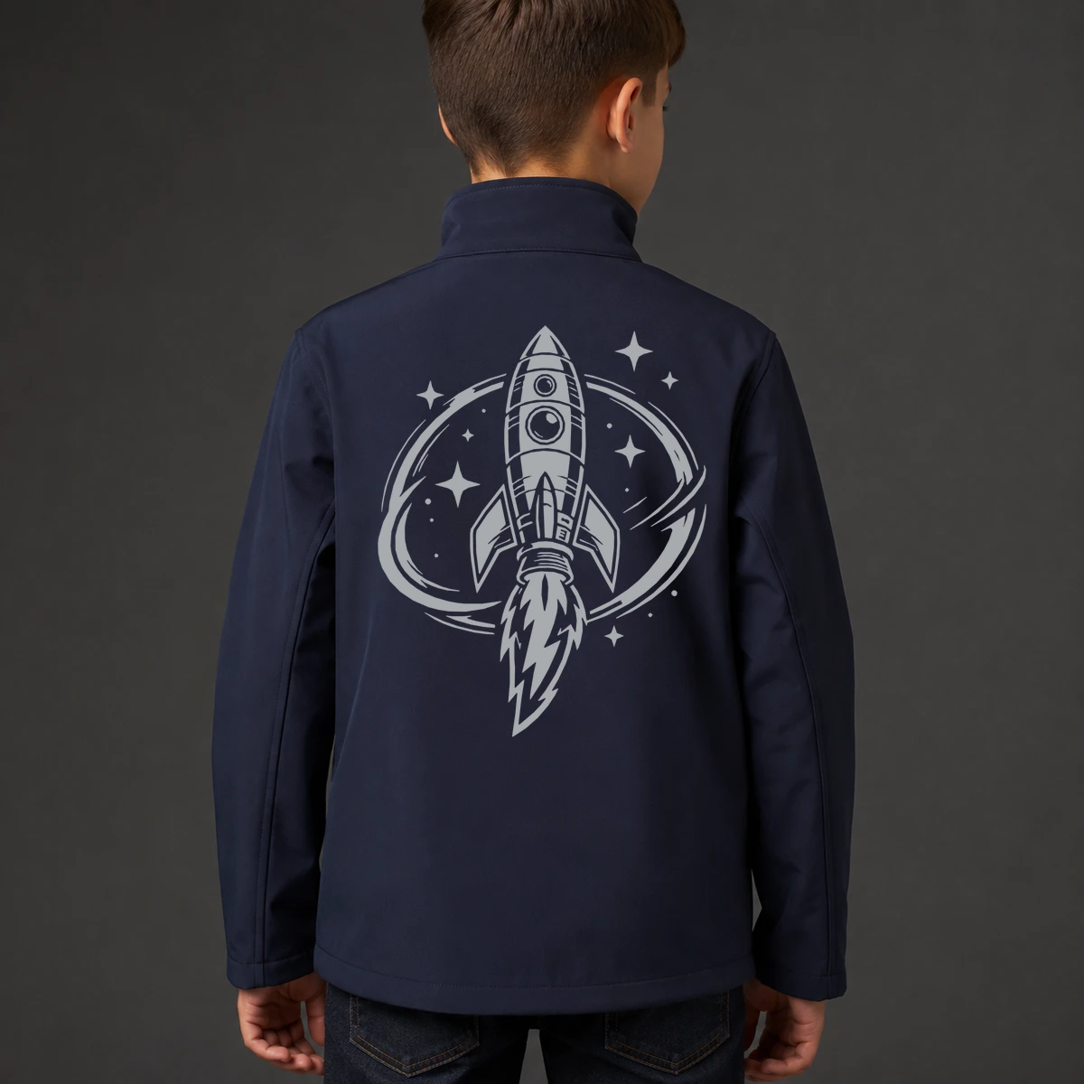 Raketenstart Kids Softshelljacke | reflect+ by Marketing-MV