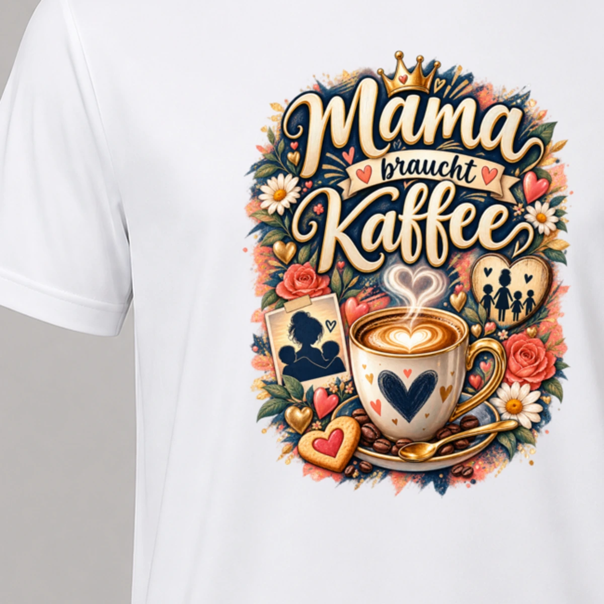 Mama braucht Kaffee T-Shirt Sublimation | Marketing-MV