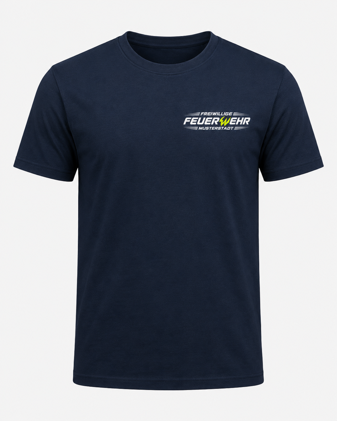 Feuerwehr T-Shirt »Freiwillige Feuerwehr – Streifen« – Navy