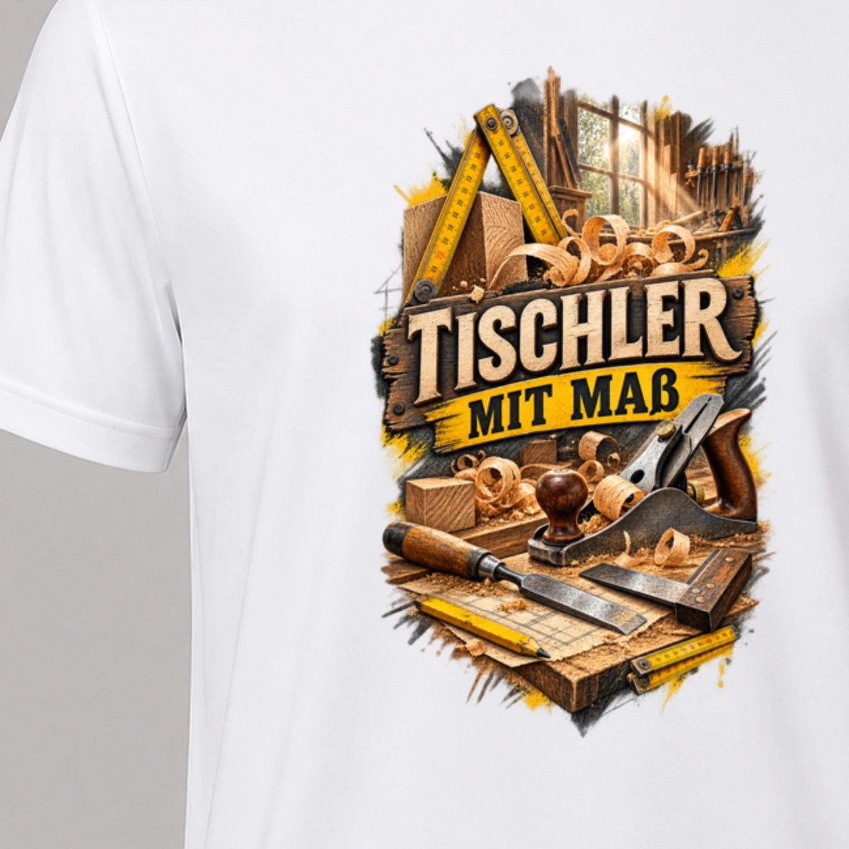 Tischler mit Mass T-Shirt Sublimation | Marketing-MV