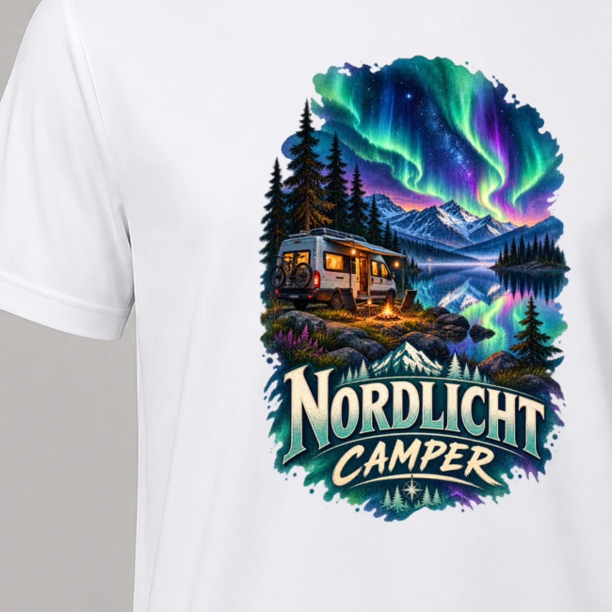 Nordlicht Camper T-Shirt Sublimation | Marketing-MV