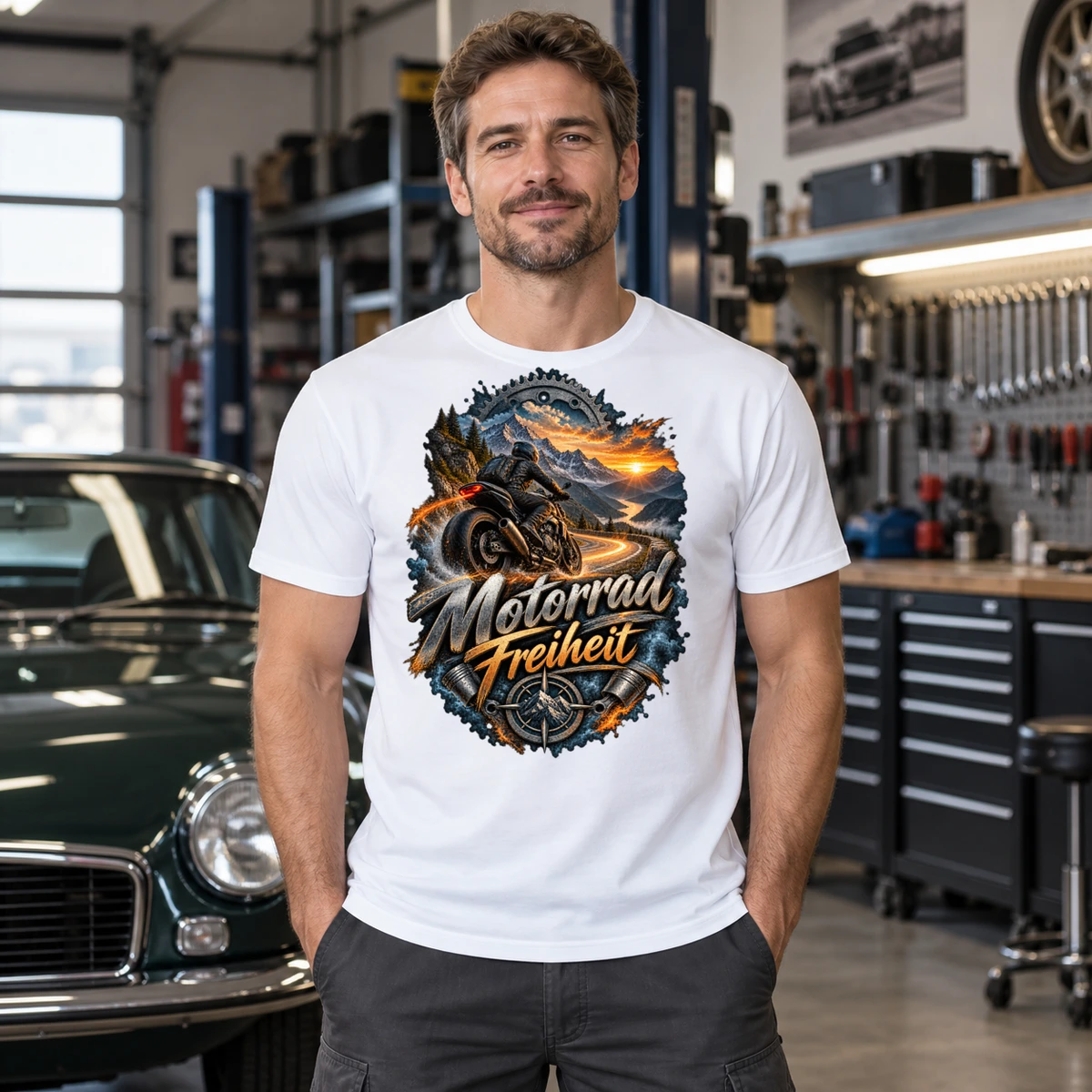Motorrad Freiheit T-Shirt Sublimation | Marketing-MV