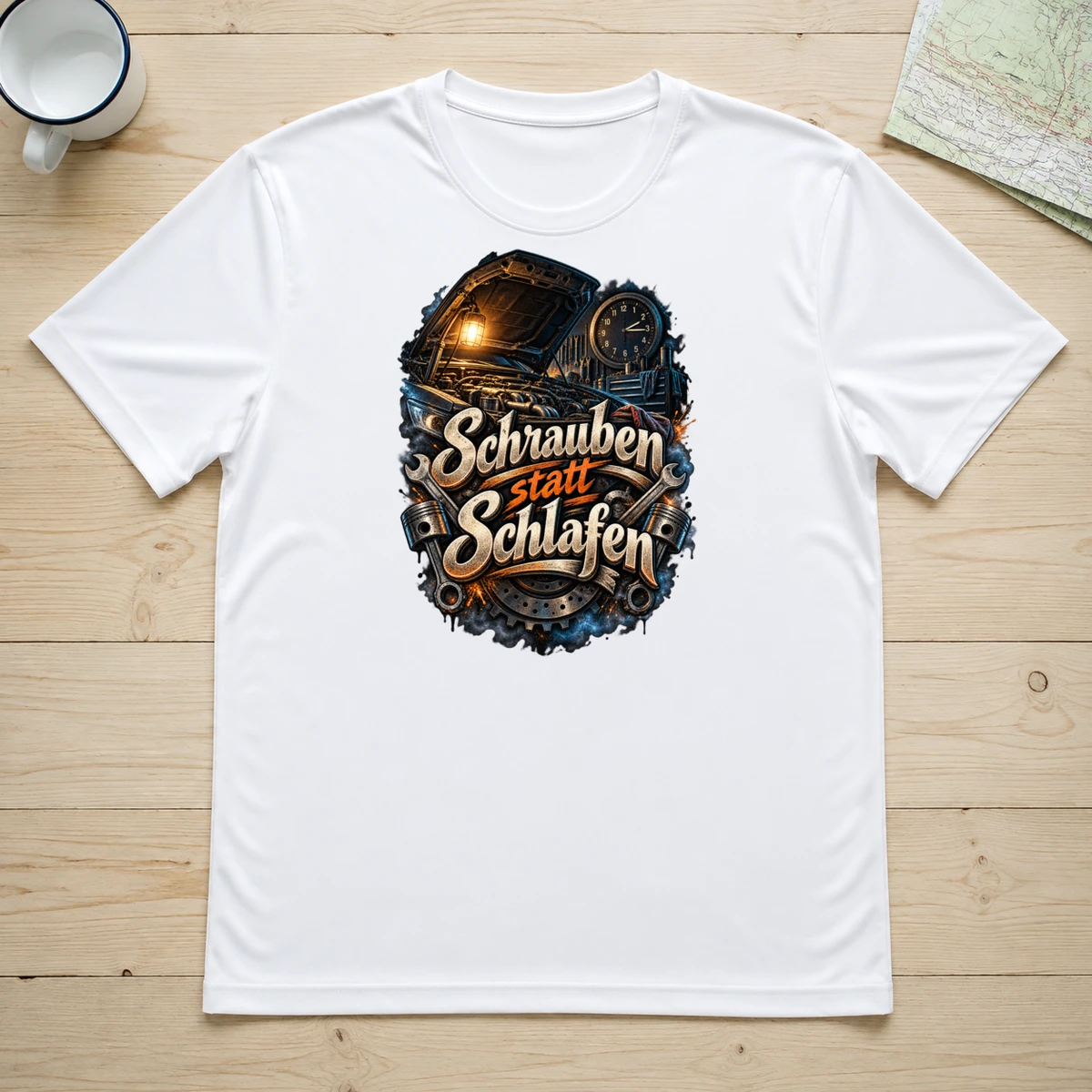 Schrauben statt Schlafen T-Shirt Sublimation | Marketing-MV