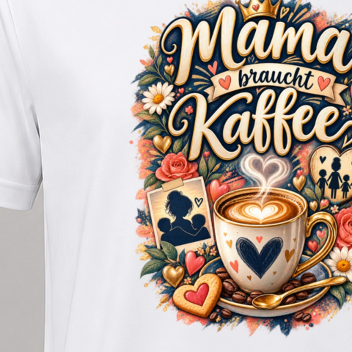 Mama braucht Kaffee T-Shirt Sublimation | Marketing-MV