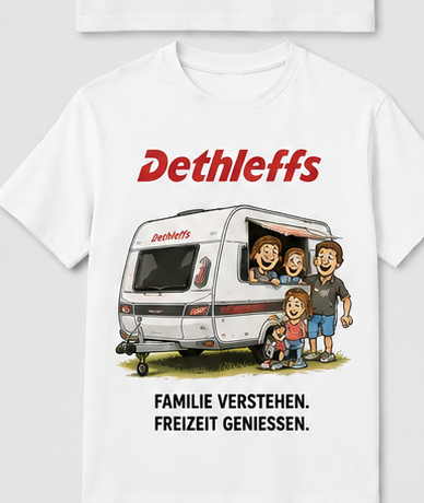Dethleffs Familie verstehen Freizeit genießen – Camper T-Shirt