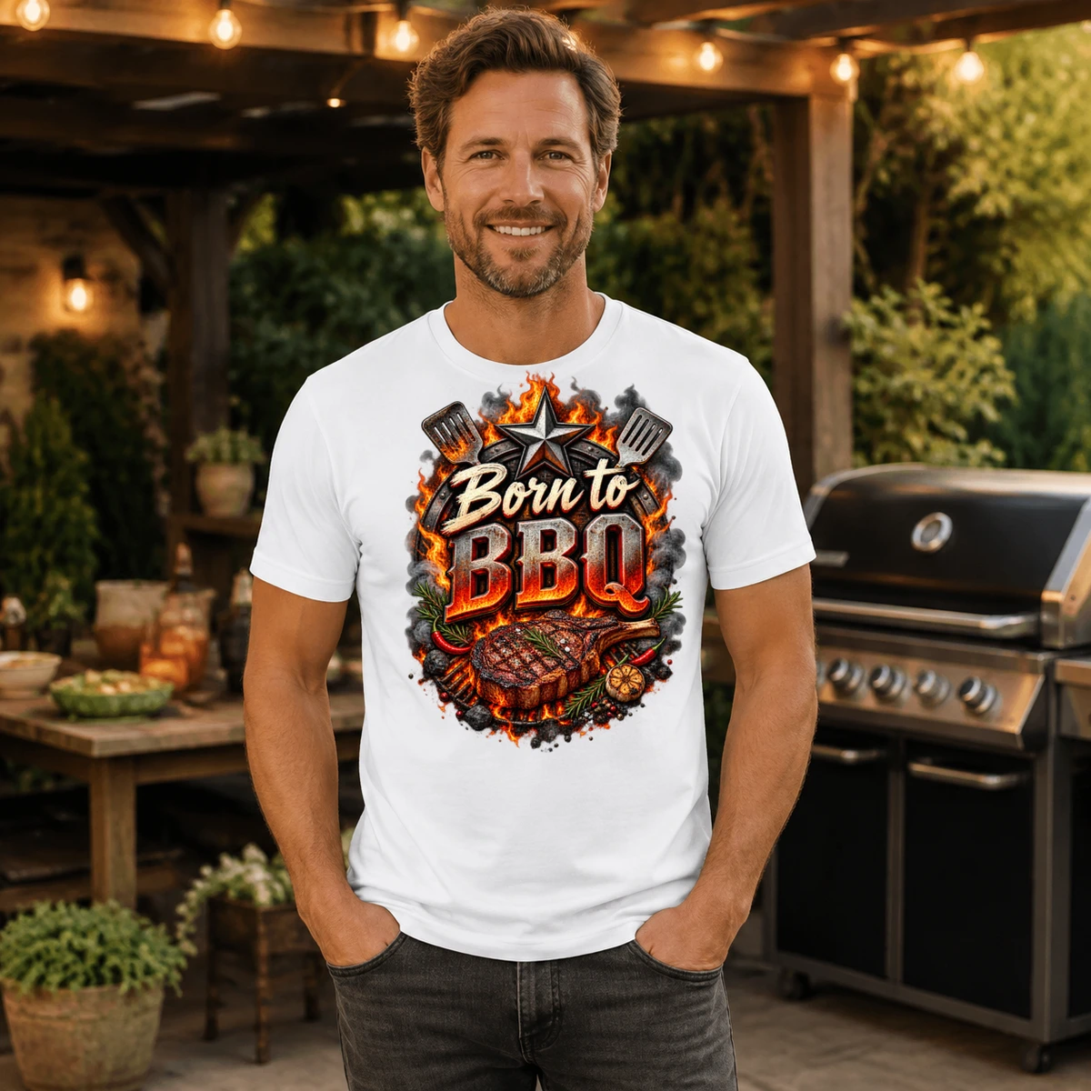 Born to BBQ T-Shirt Sublimation | Marketing-MV