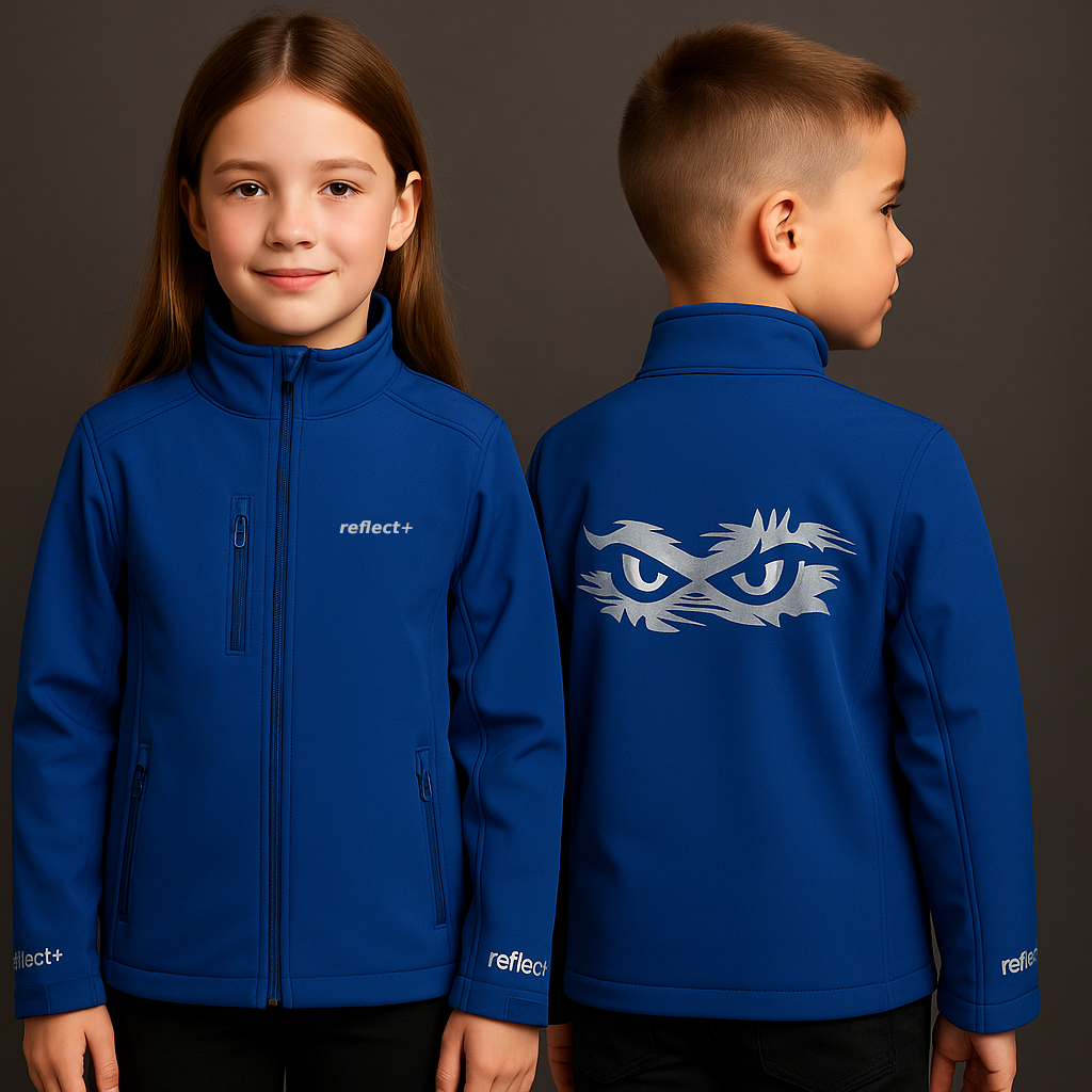 Monster Eyes Kids Softshell Jacket | reflect+ by Marketing-MV