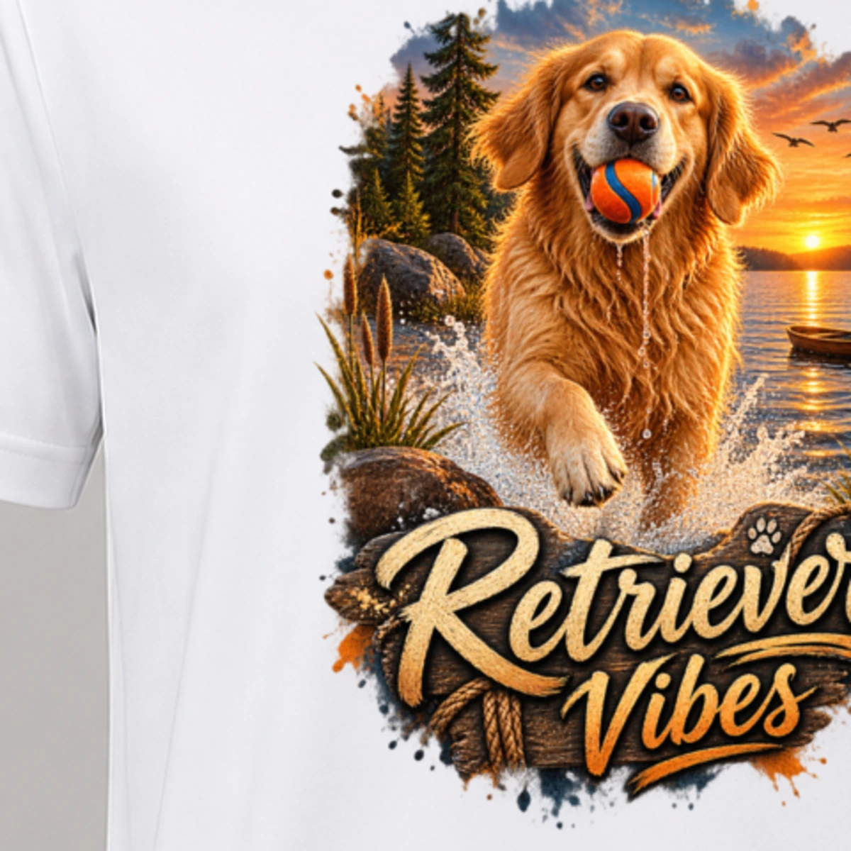 Retriever Vibes T-Shirt Sublimation | Marketing-MV
