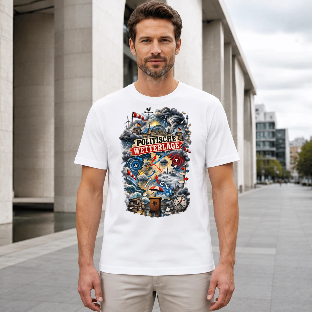 Politische Wetterlage T-Shirt Sublimation | Marketing-MV