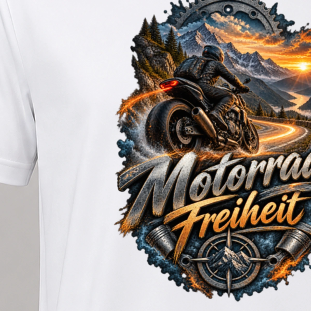 Motorrad Freiheit T-Shirt Sublimation | Marketing-MV