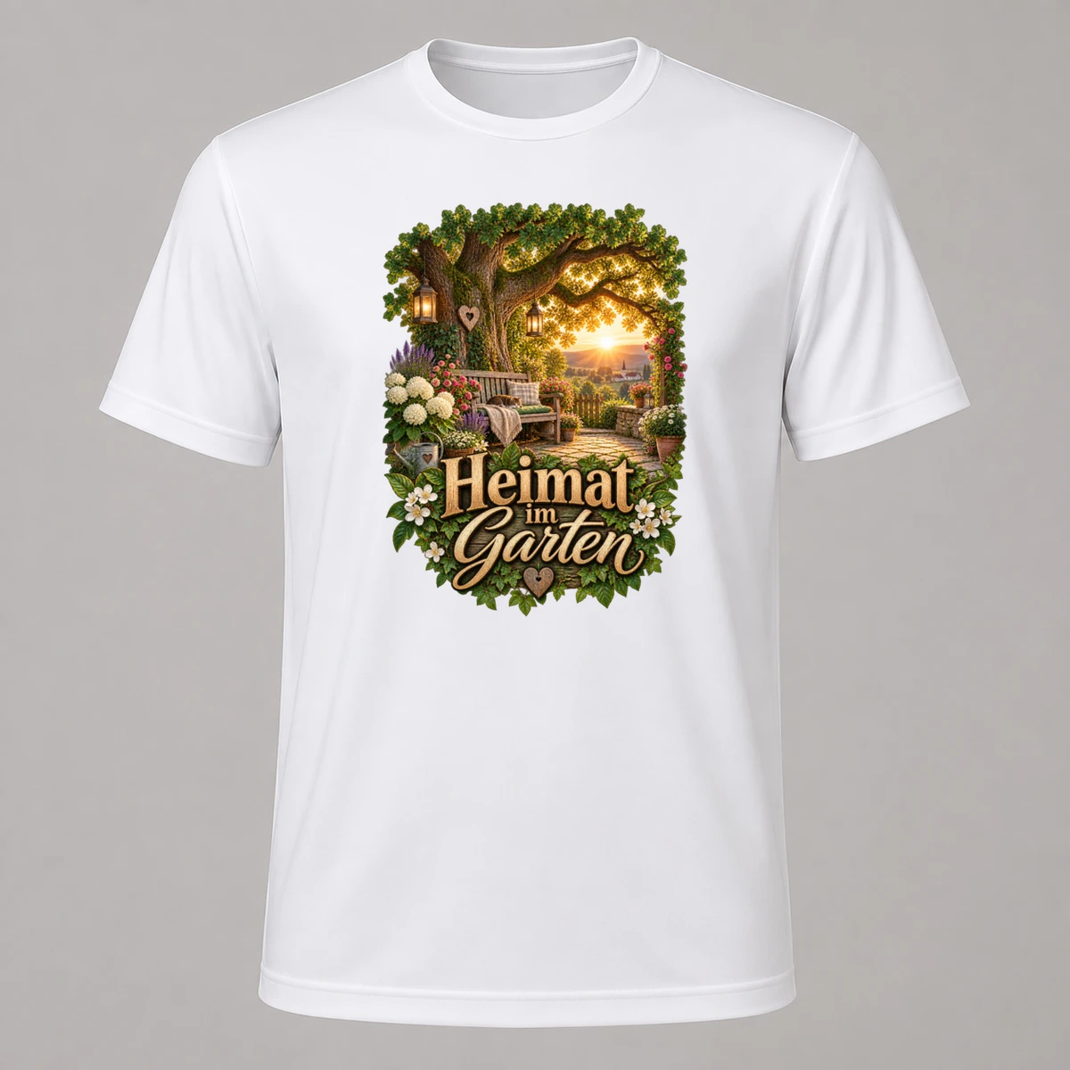 Heimat im Garten T-Shirt Sublimation | Marketing-MV