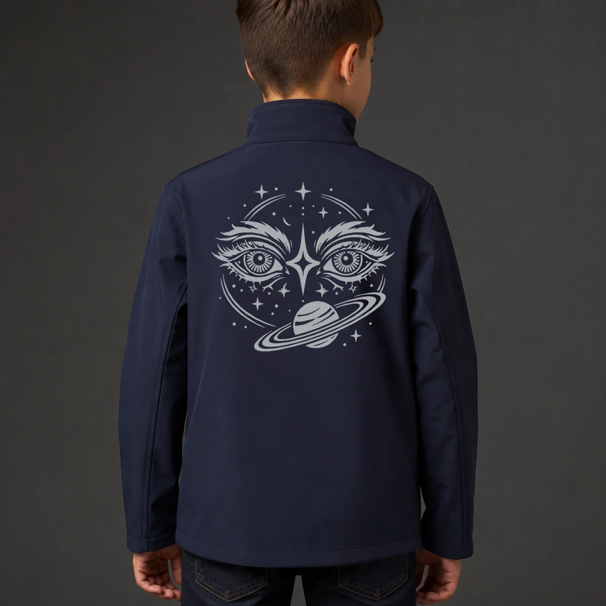 Cosmic Eyes Kids Softshelljacke | reflect+ by Marketing-MV
