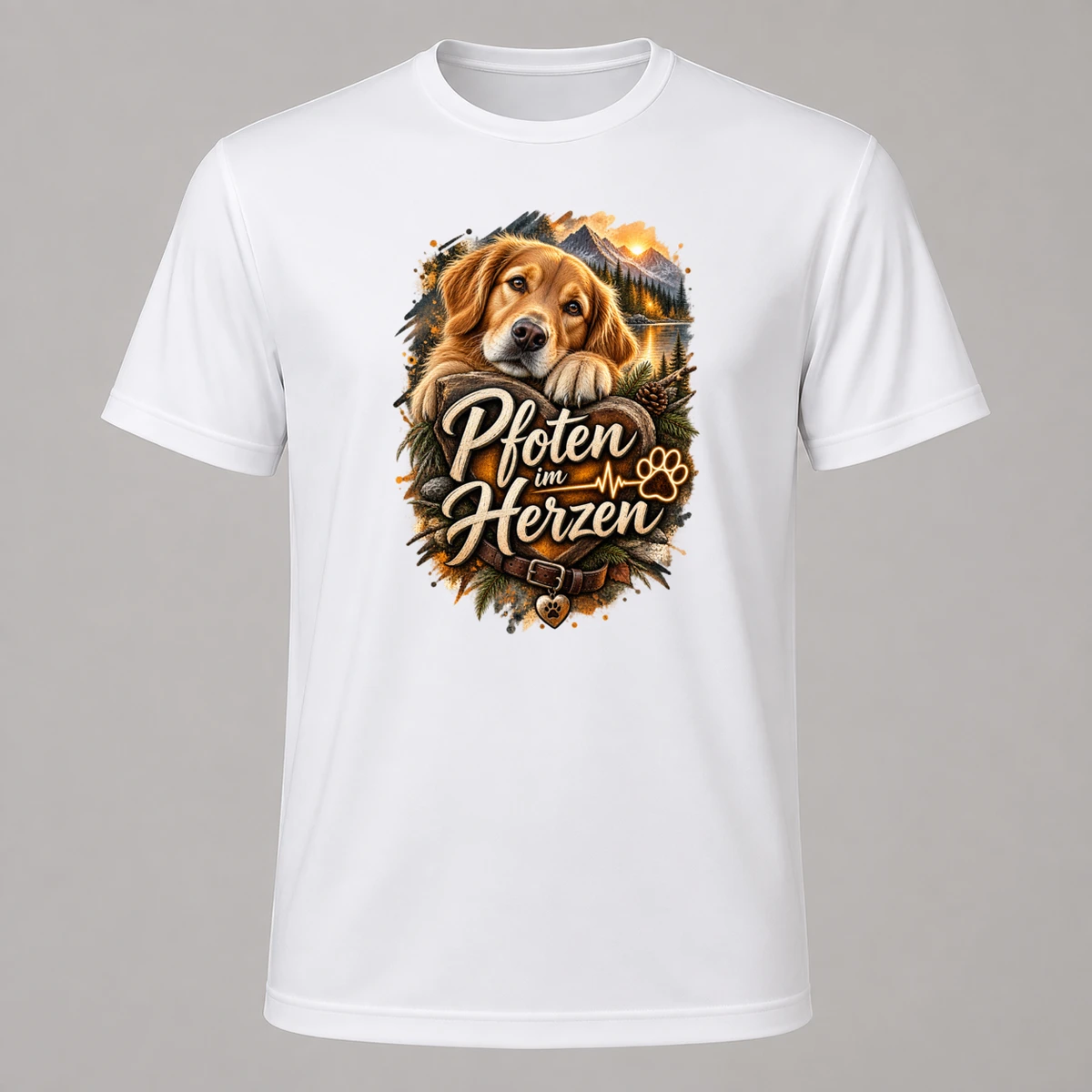 Pfoten im Herzen T-Shirt Sublimation | Marketing-MV