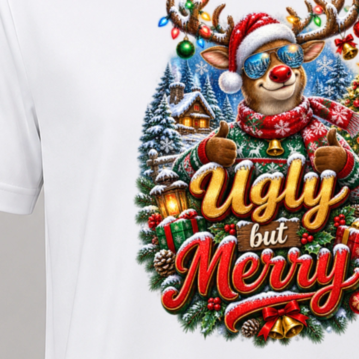 Ugly but Merry T-Shirt Sublimation | Marketing-MV
