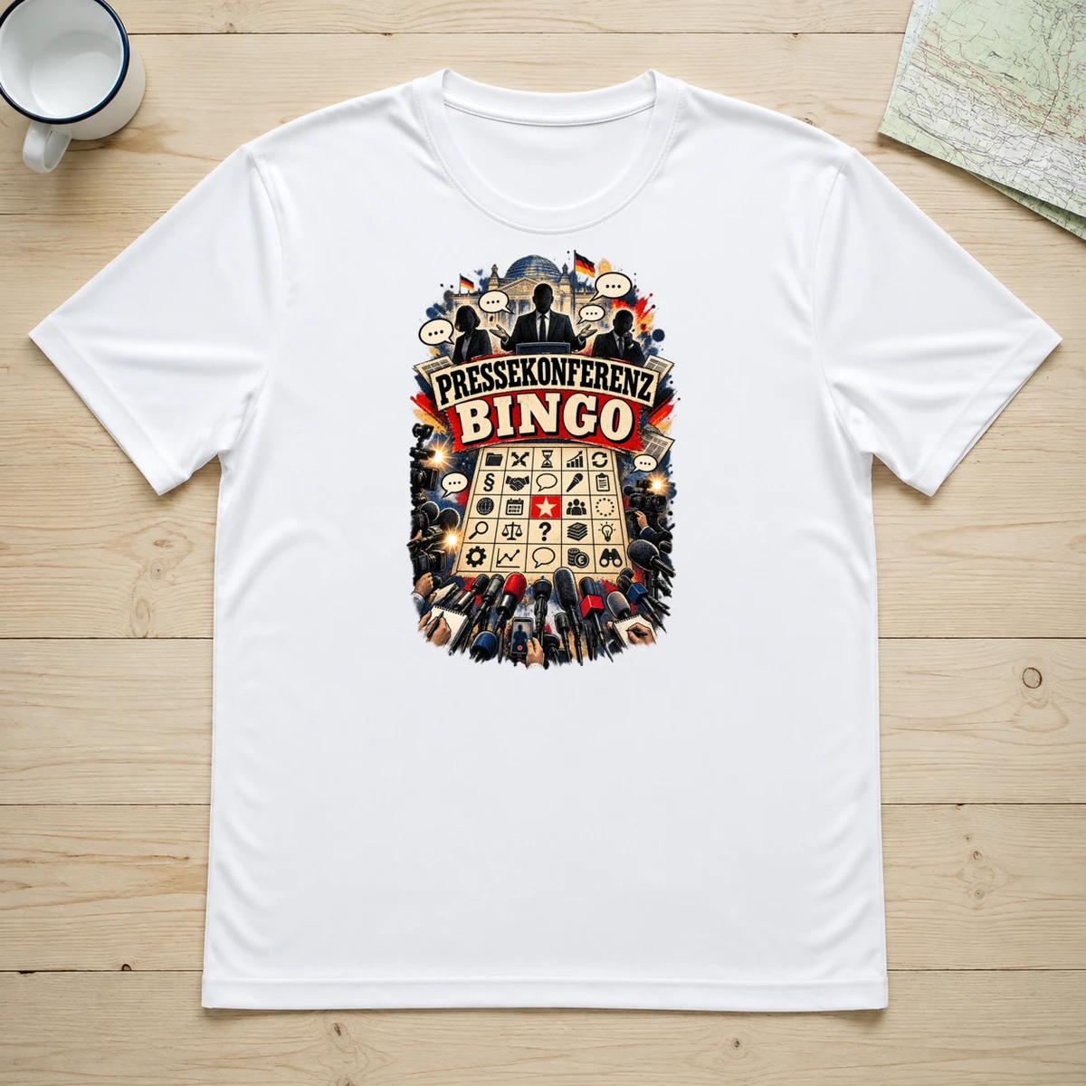 Pressekonferenz Bingo T-Shirt Sublimation | Marketing-MV