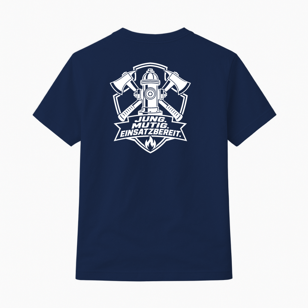 T-Shirt Jugendfeuerwehr "Jung Mutig Einsatzbereit" Feuerwehrshirt by Marketing-MV.com