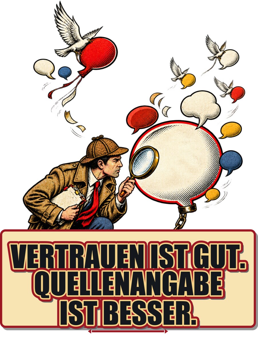 Vertrauen ist gut. Quellenangabe ist besser.