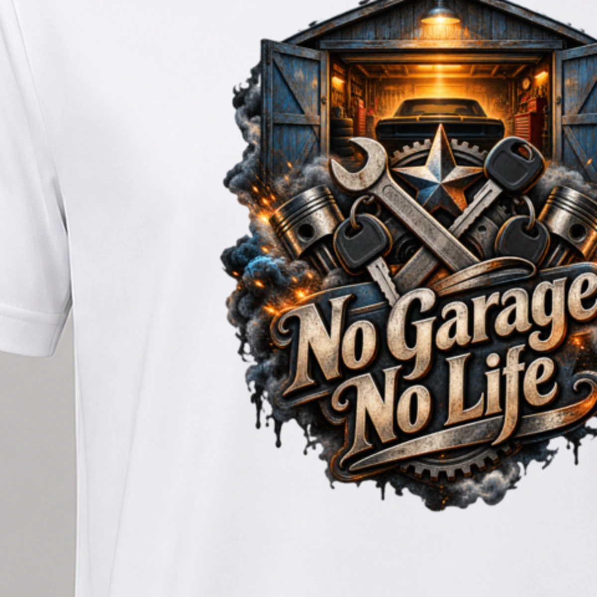 No Garage no Life T-Shirt Sublimation | Marketing-MV