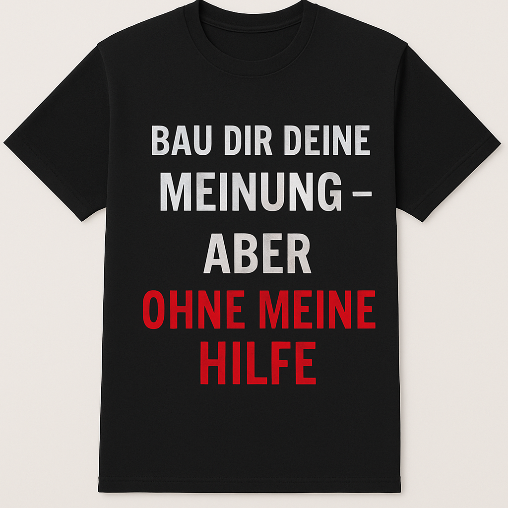 🧵 Bau dir deine Meinung – Fun Shirt by Marketing-MV.com