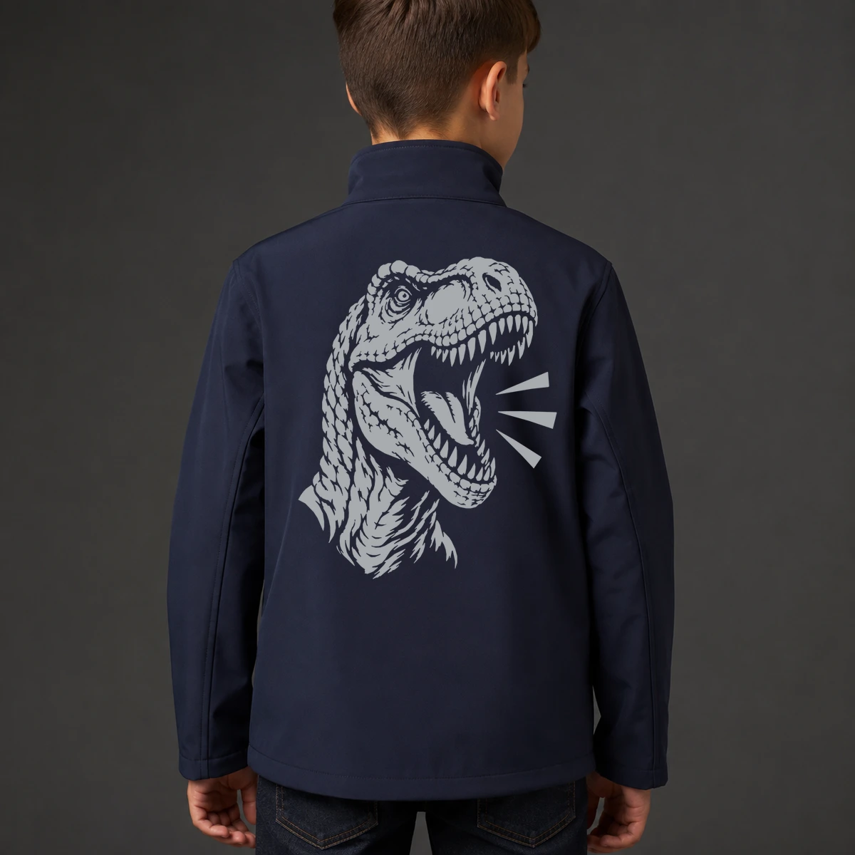 T-Rex Roar Kids Softshelljacke | reflect+ by Marketing-MV