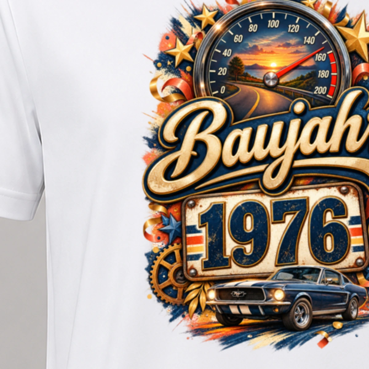 Baujahr 1976 T-Shirt Sublimation | Marketing-MV