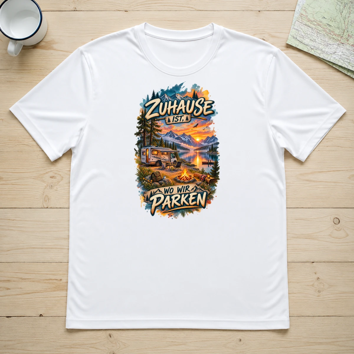 Zuhause ist wo wir parken T-Shirt Sublimation | Marketing-MV
