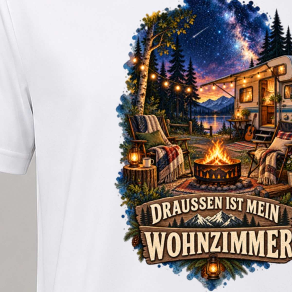 Draussen ist mein Wohnzimmer T-Shirt Sublimation | Marketing-MV