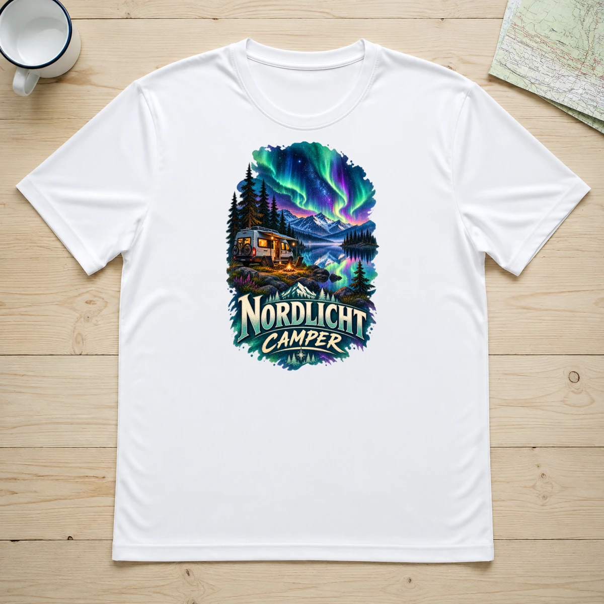 Nordlicht Camper T-Shirt Sublimation | Marketing-MV