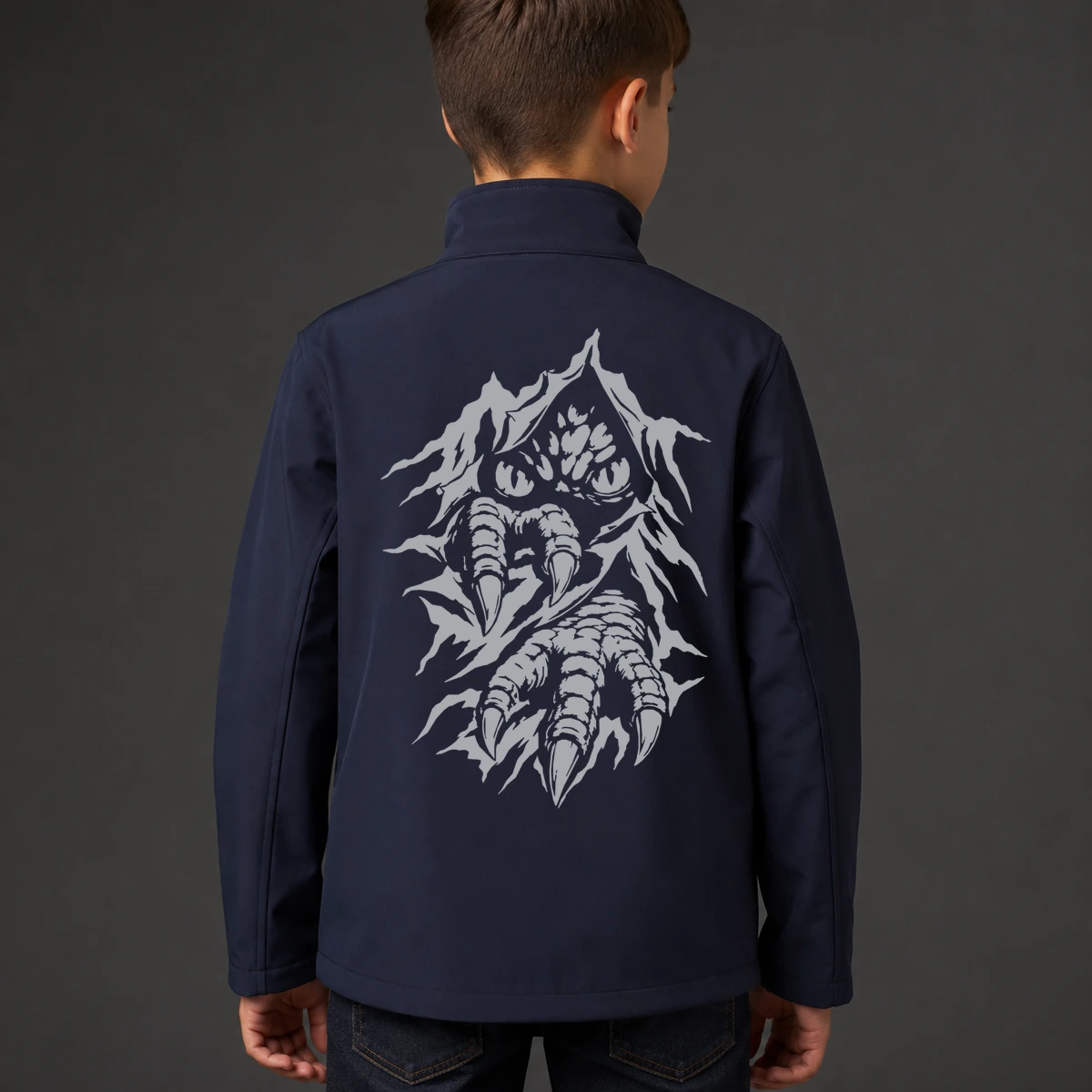 Krallenmonster Kids Softshelljacke | reflect+ by Marketing-MV
