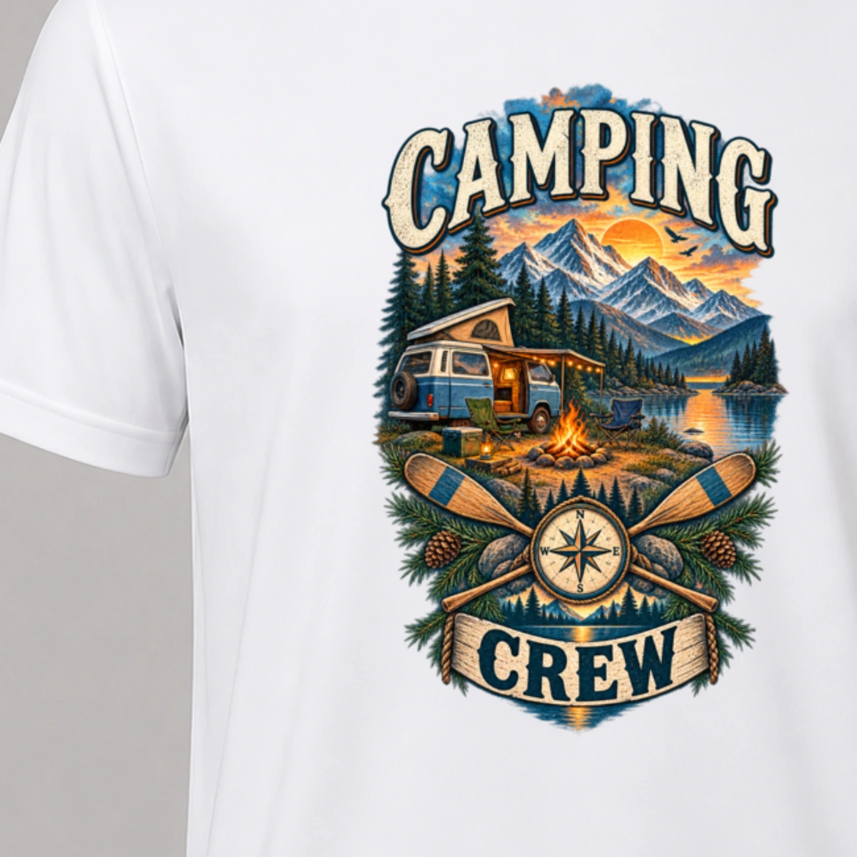 Camping Crew T-Shirt Sublimation | Marketing-MV