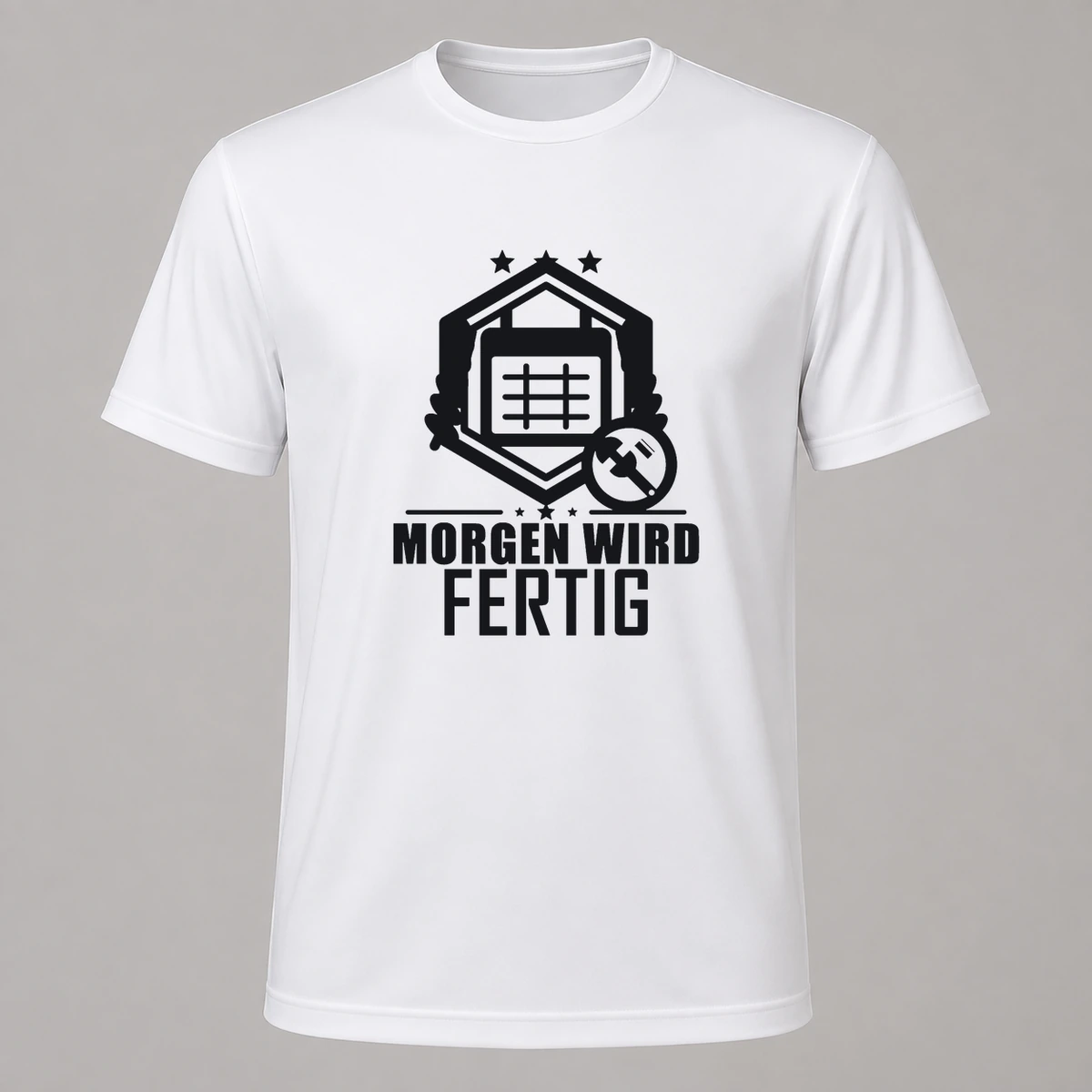 Morgen wird fertig T-Shirt Flexdruck | Marketing-MV