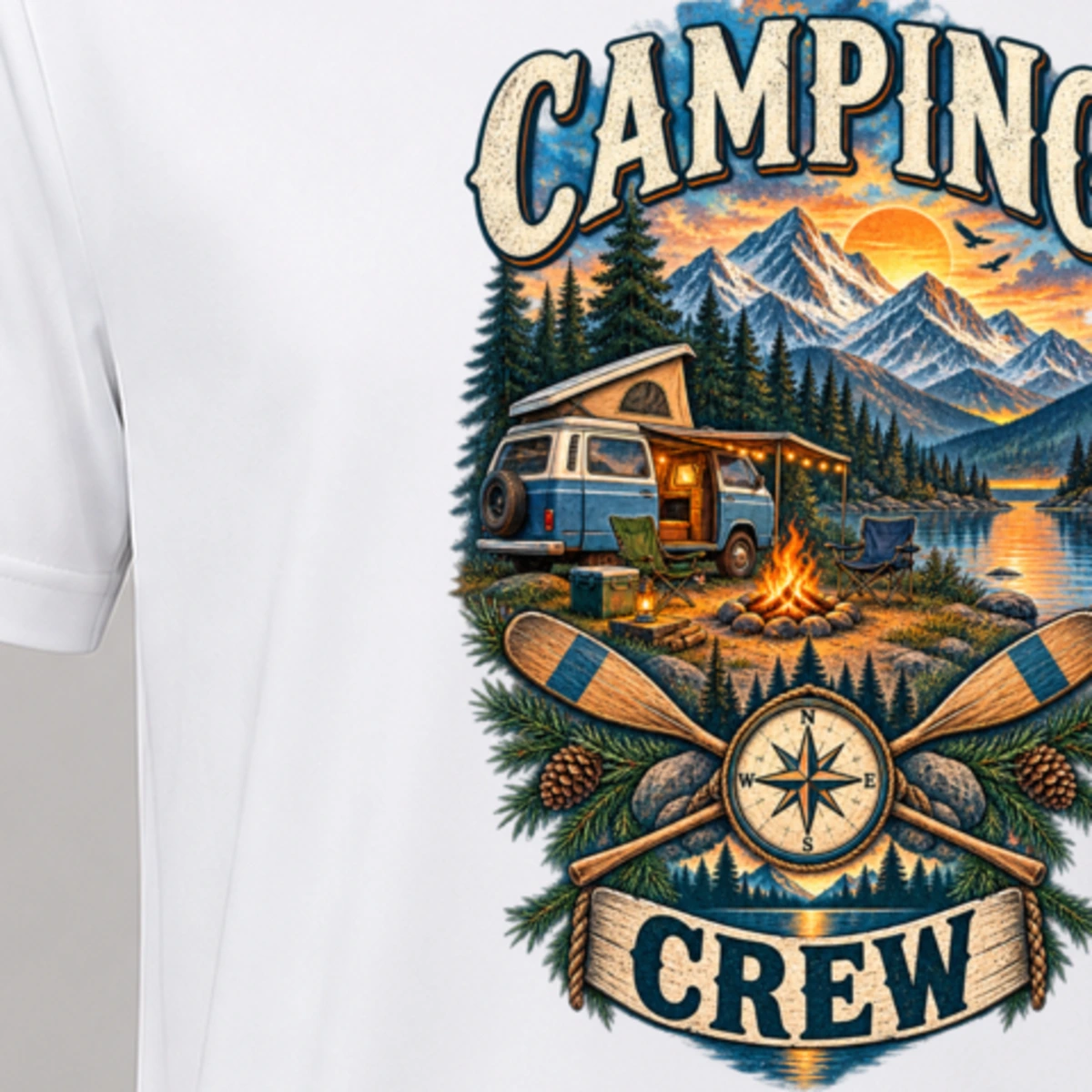 Camping Crew T-Shirt Sublimation | Marketing-MV