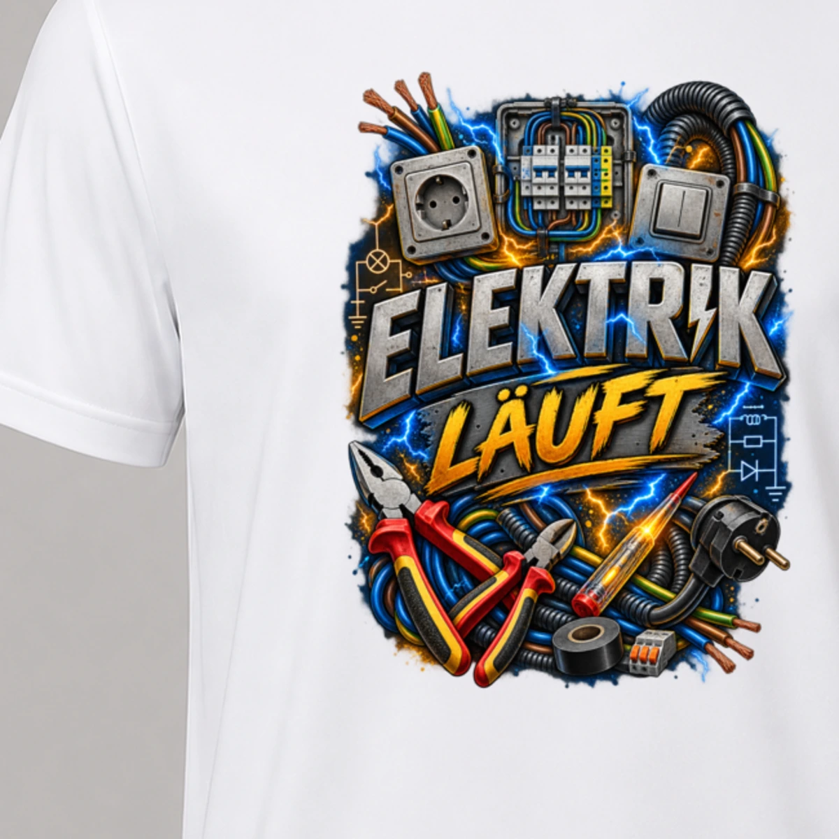 Elektrik laeuft T-Shirt Sublimation | Marketing-MV