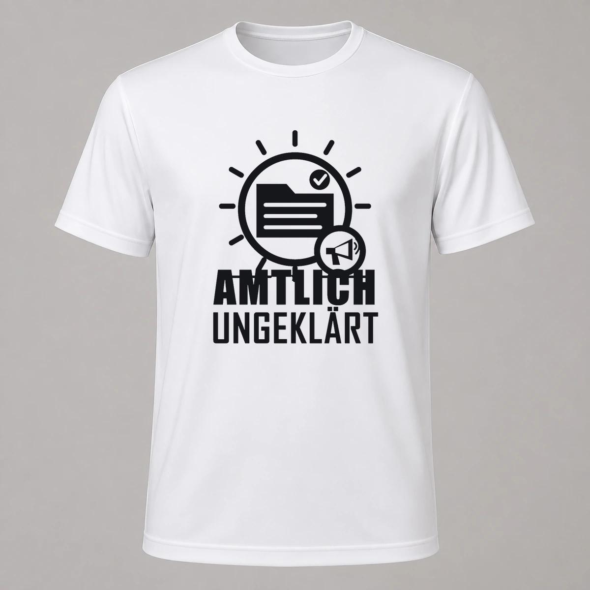 Amtlich ungeklaert T-Shirt Flexdruck | Marketing-MV