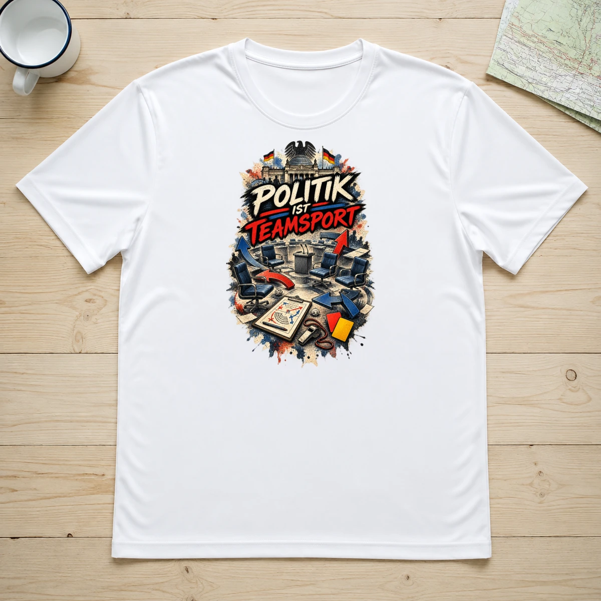 Politik ist Teamsport T-Shirt Sublimation | Marketing-MV