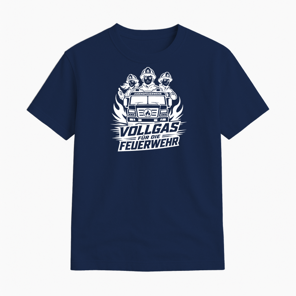 T-Shirt "Vollgas für die Feuerwehr" Jugendfeuerwehr Shirt by Marketing-MV.com