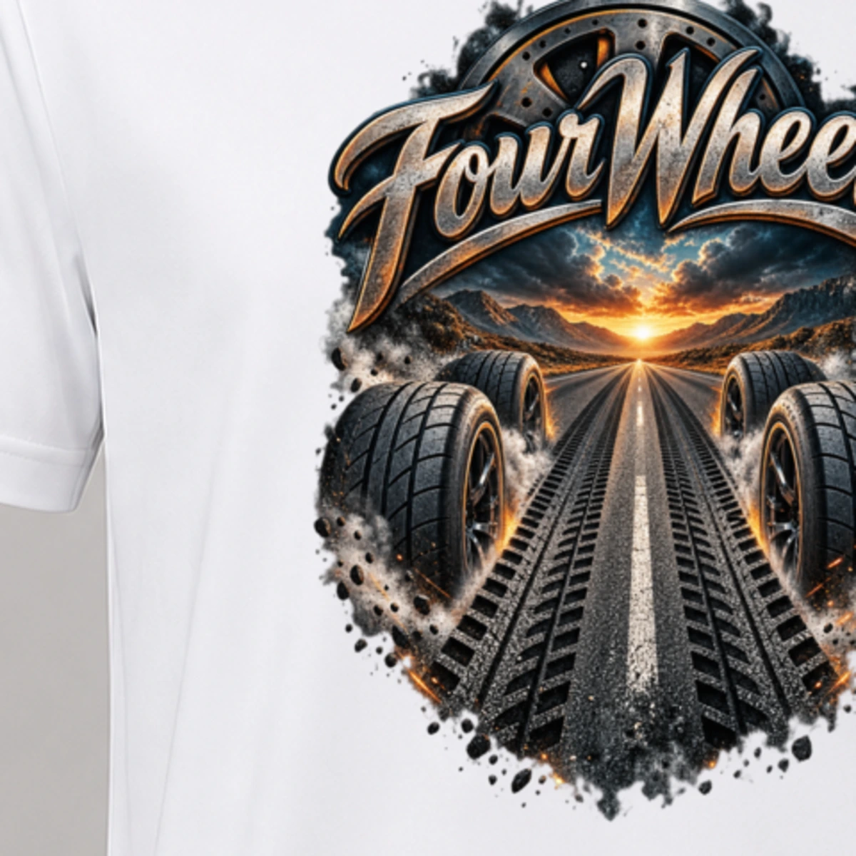 Four Wheels T-Shirt Sublimation | Marketing-MV
