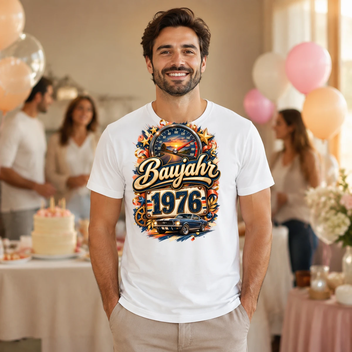 Baujahr 1976 T-Shirt Sublimation | Marketing-MV