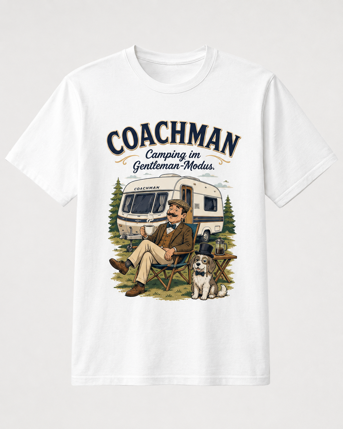 Coachman Camping im Gentleman-Modus – Camper T-Shirt