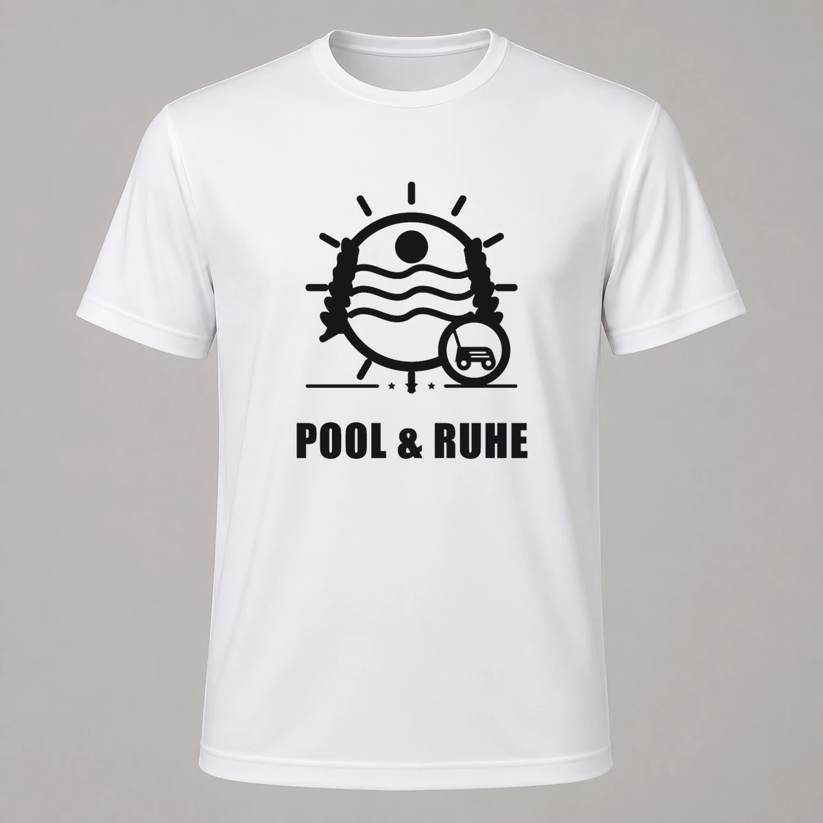 Pool und Ruhe T-Shirt Flexdruck | Marketing-MV