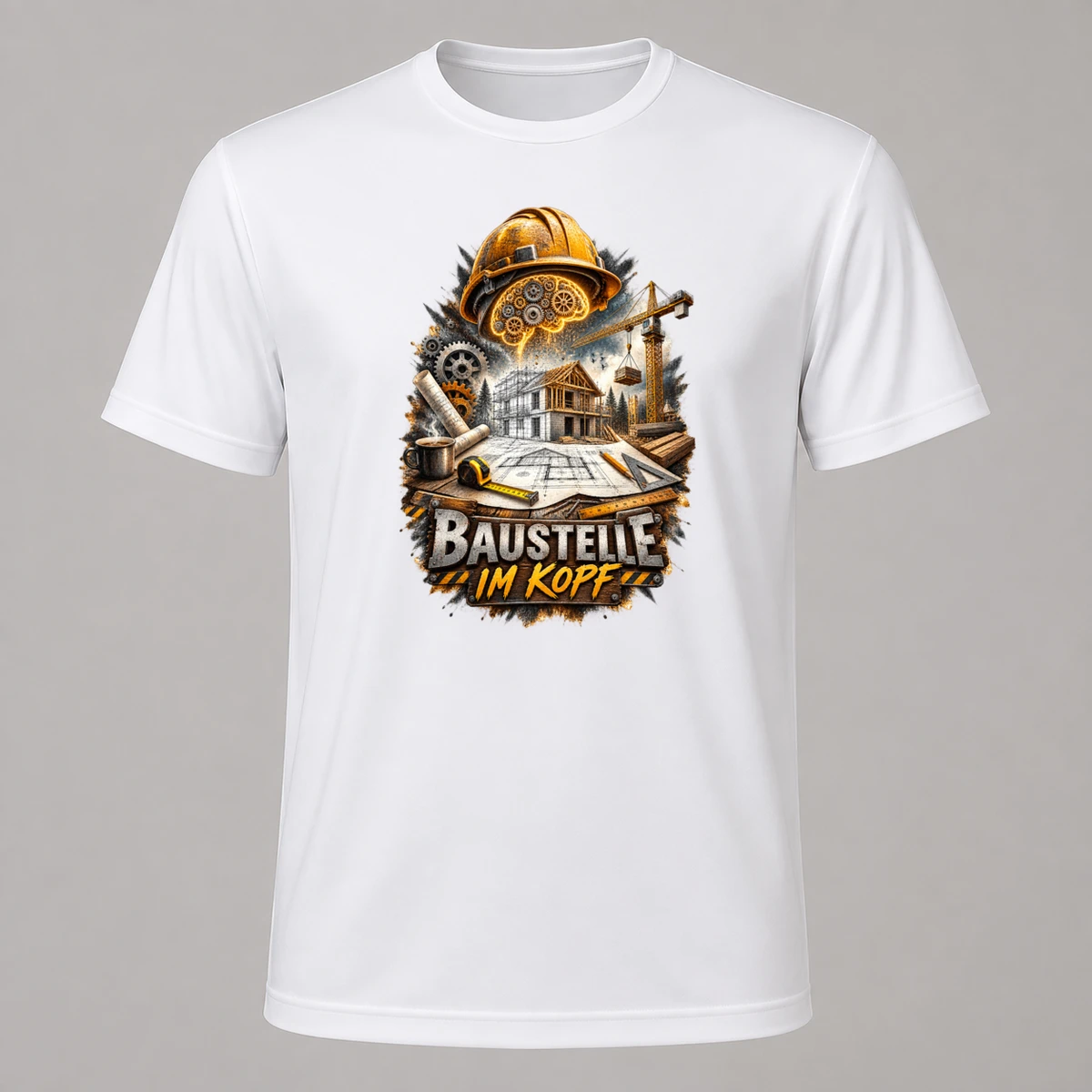Baustelle im Kopf T-Shirt Sublimation | Marketing-MV