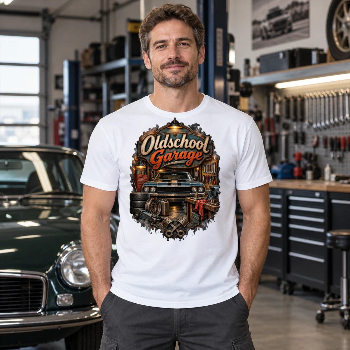 Oldschool Garage T-Shirt Sublimation | Marketing-MV
