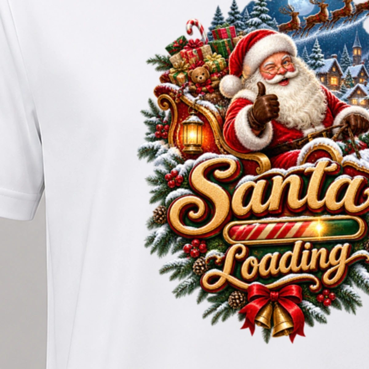 Santa Loading T-Shirt Sublimation | Marketing-MV